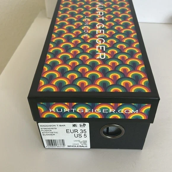 Authentic NWB Kurt Geiger London Maddison  T-Bar Sandal,Pink - Picture 8 of 8